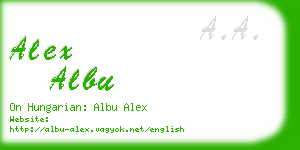 alex albu business card